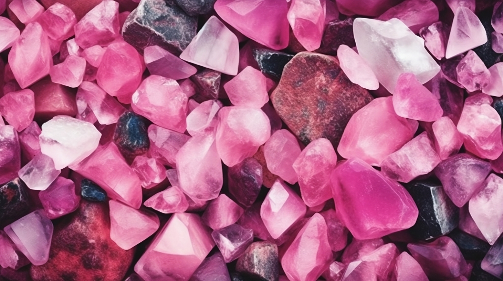 Pietre rosa e magenta