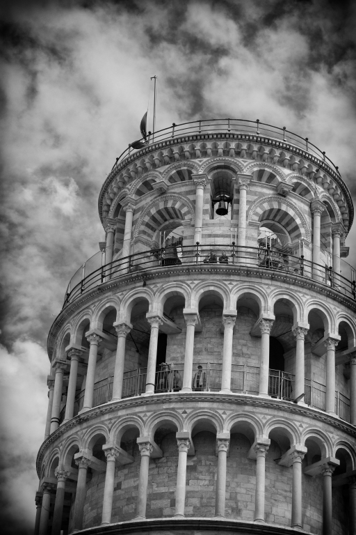 Torre di Pisa Bianco e Nero