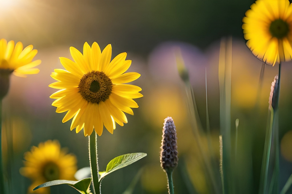 Yellow spring flowers