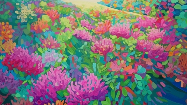 Campo di fiori di primavera