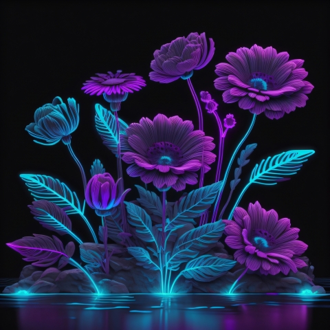 Neon flower