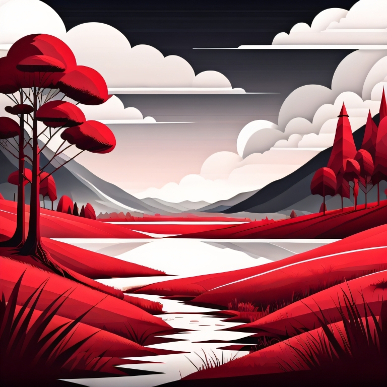 Paesaggio minimal red