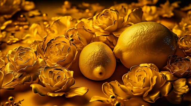 Limoni e rose gialle