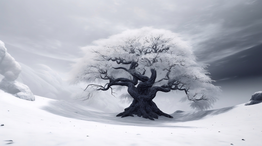 Albero nelle neve