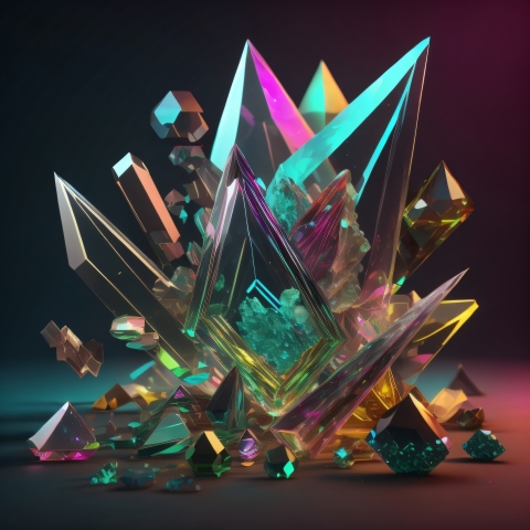 multicolor crystal