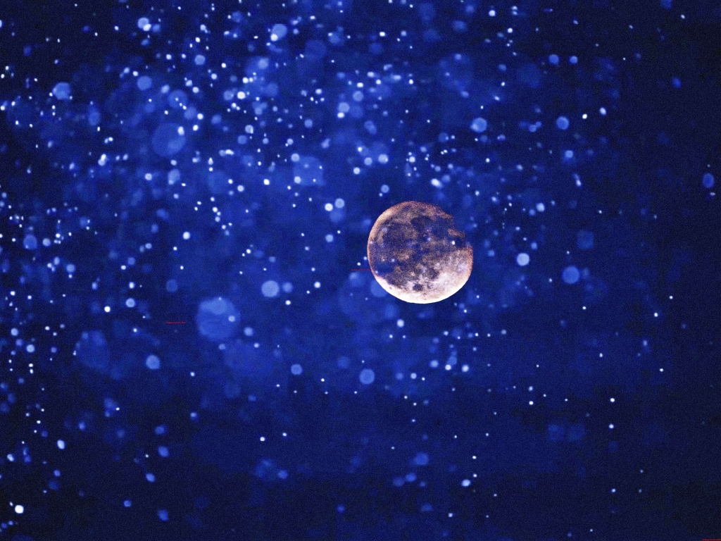 Moon in the blu Sky