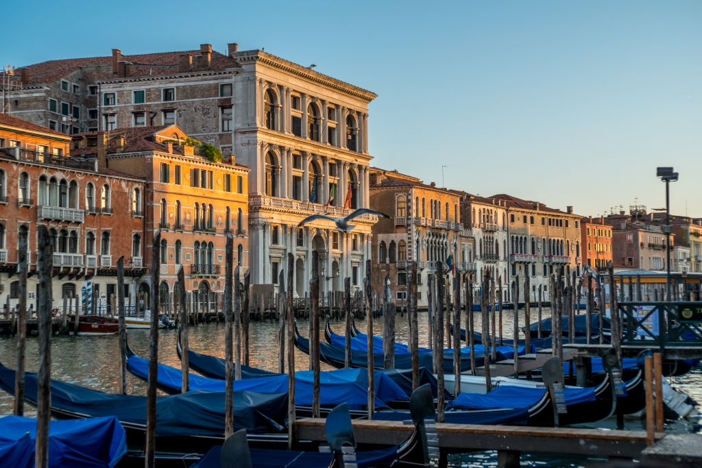 Panorama sul Canal Grande di Venezia al Tramonto
