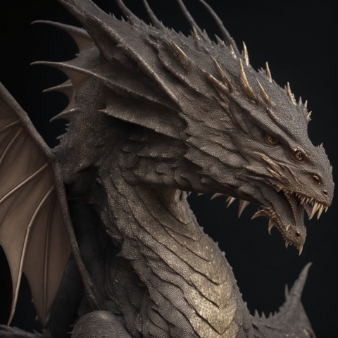 Hyperrealistic Dragon - Fiery Majesty