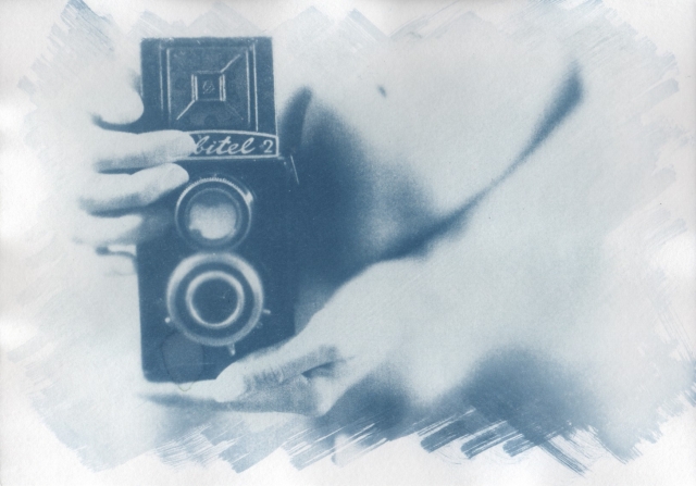 Vintage Camera in blue