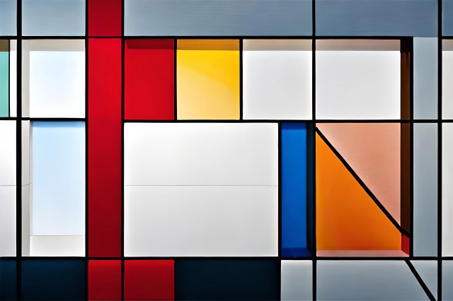 Geometrie in stile Piet Mondrian · massimogea