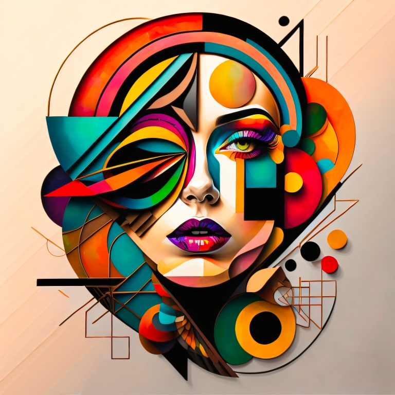 Woman geometric face