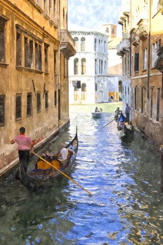Venezia - Canale e gondolieri