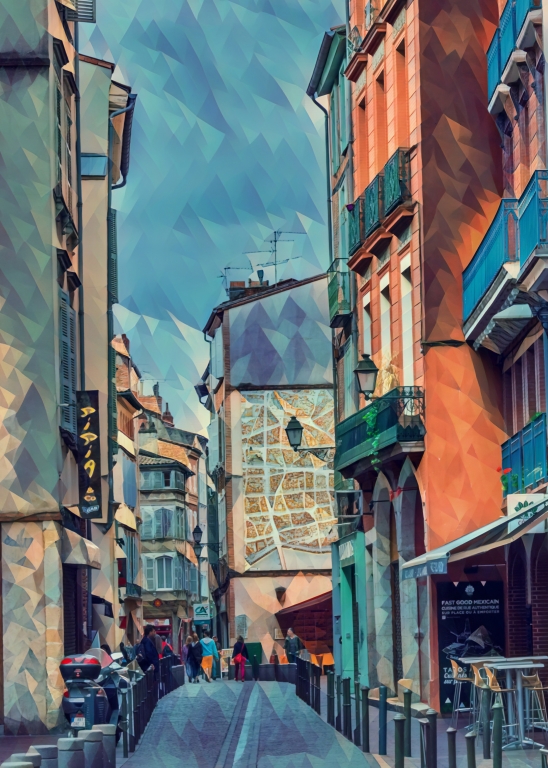 Vicolo nel quartiere Carmes a Toulouse