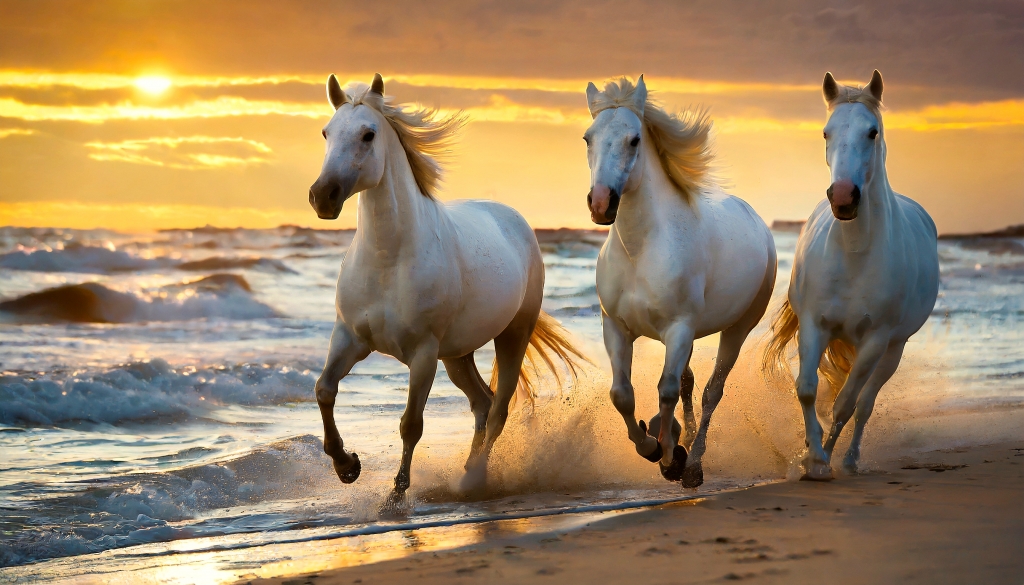 cavalli in spiaggia