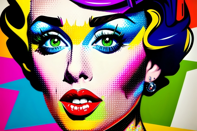 Pop art face