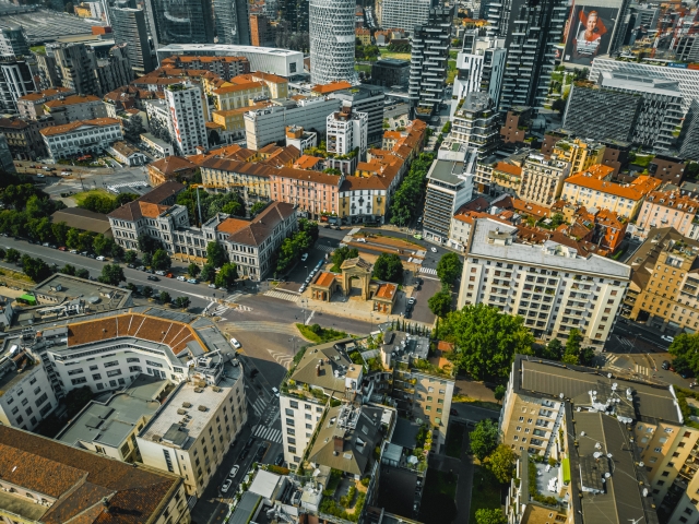 Milan Magic: Aerial Photography Art Print for Home Decor