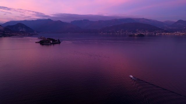 Sunset on Lake Maggiore Italy Wall Art Print