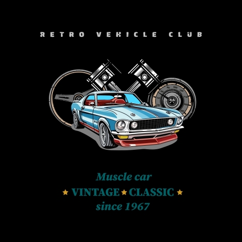 Grafica Auto Vintage retrò
