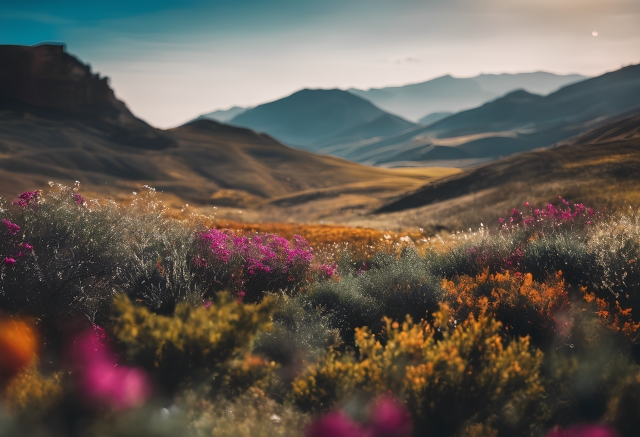 Eterna Primavera: Prati Fioriti e Montagne Maestose