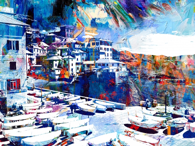 Boccadasse con barche e colori