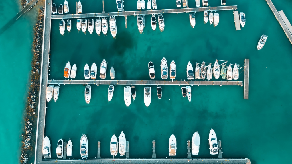 Yachts from above