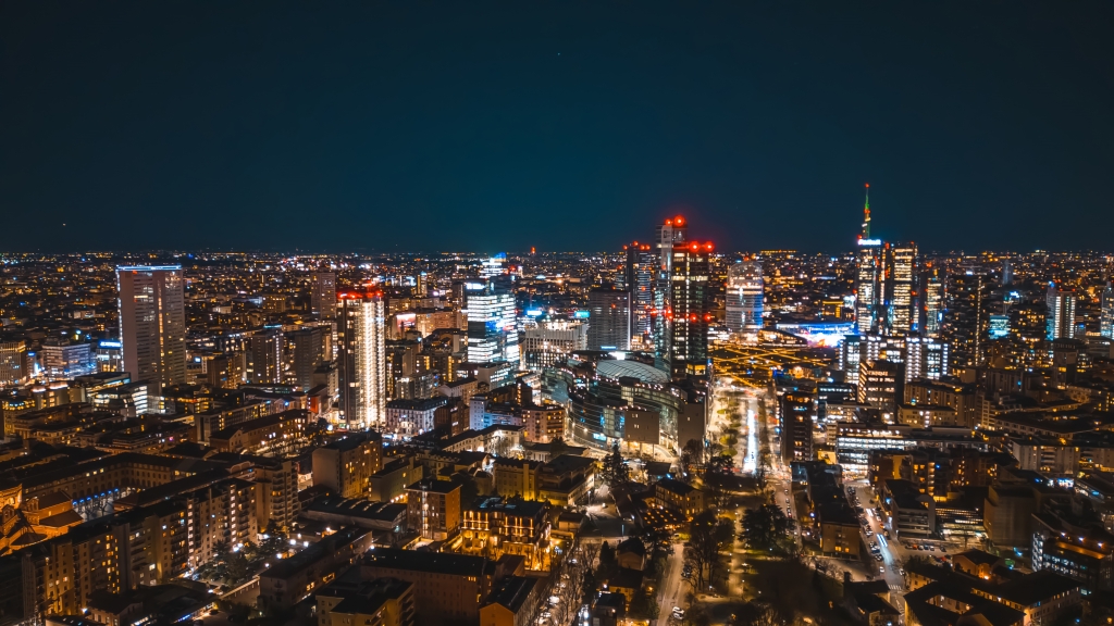 Night Cityscape of Milan