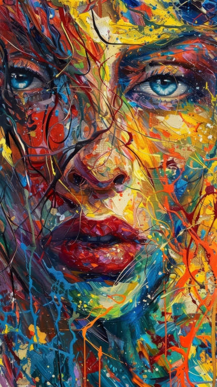 Abstract painting Beautiful woman