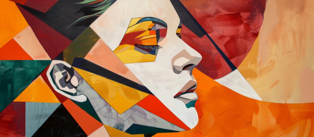 Abstract Digital Muse: Woman's Portrait