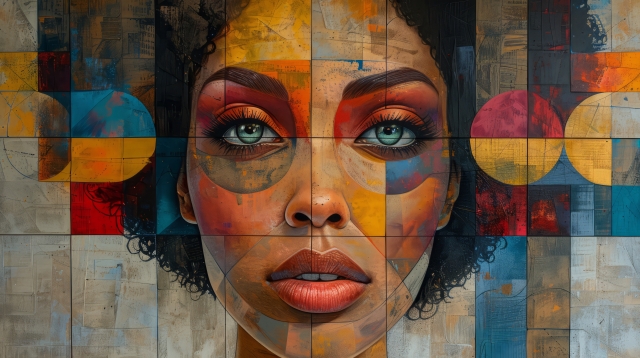 Dynamic Forms: Digital Portrait of a Woman