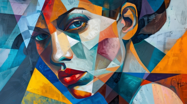 Ritratto astratto di una donna
