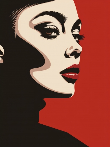 modern perfect woman in the style of Gruau
