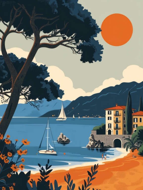 Sunny Italy Vacation Poster