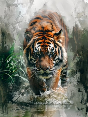 Colorful Tiger Art