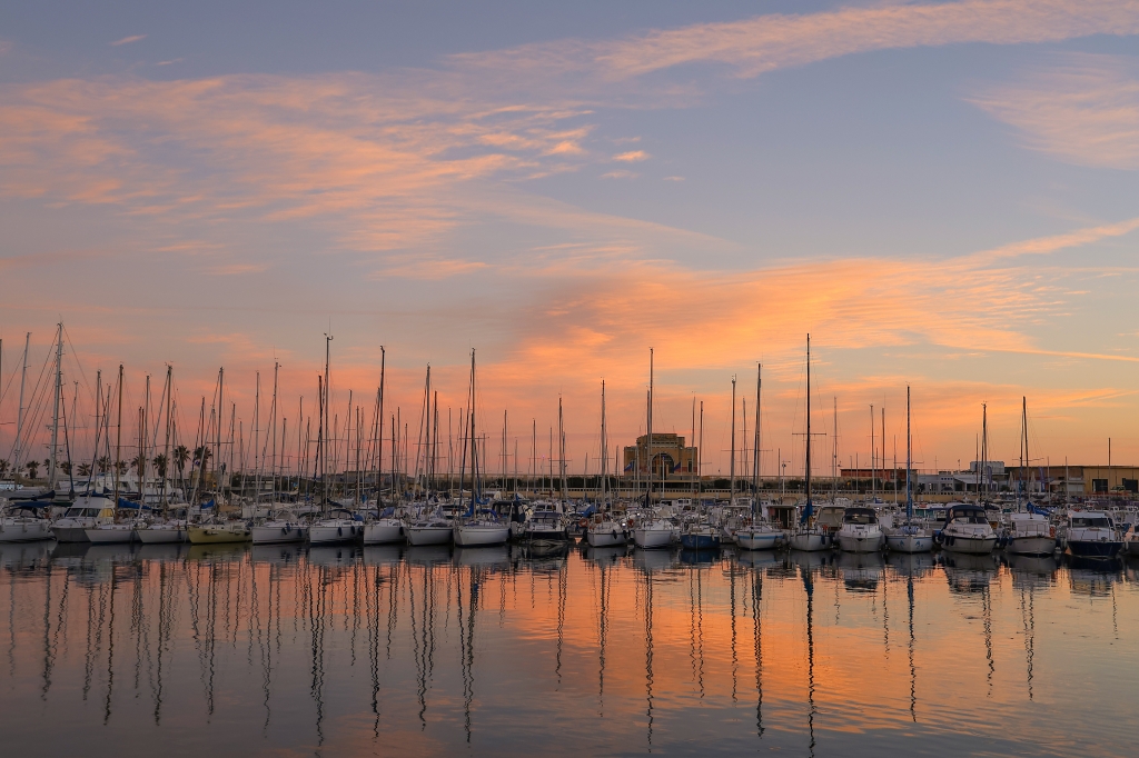 Tramonto sul porto di Imperia