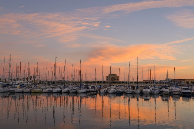 Tramonto sul porto di Imperia