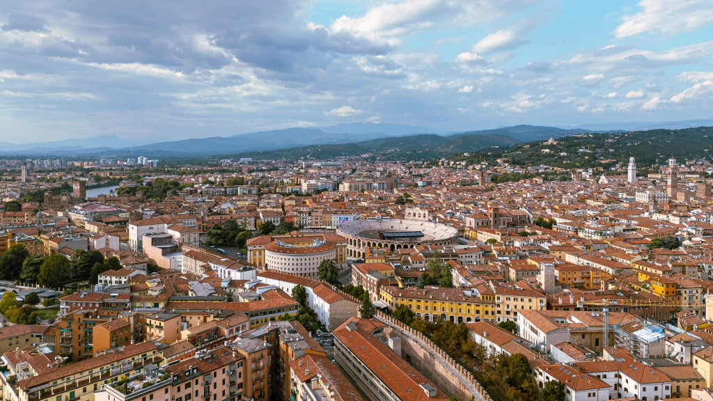 Panoramica aerea di Verona