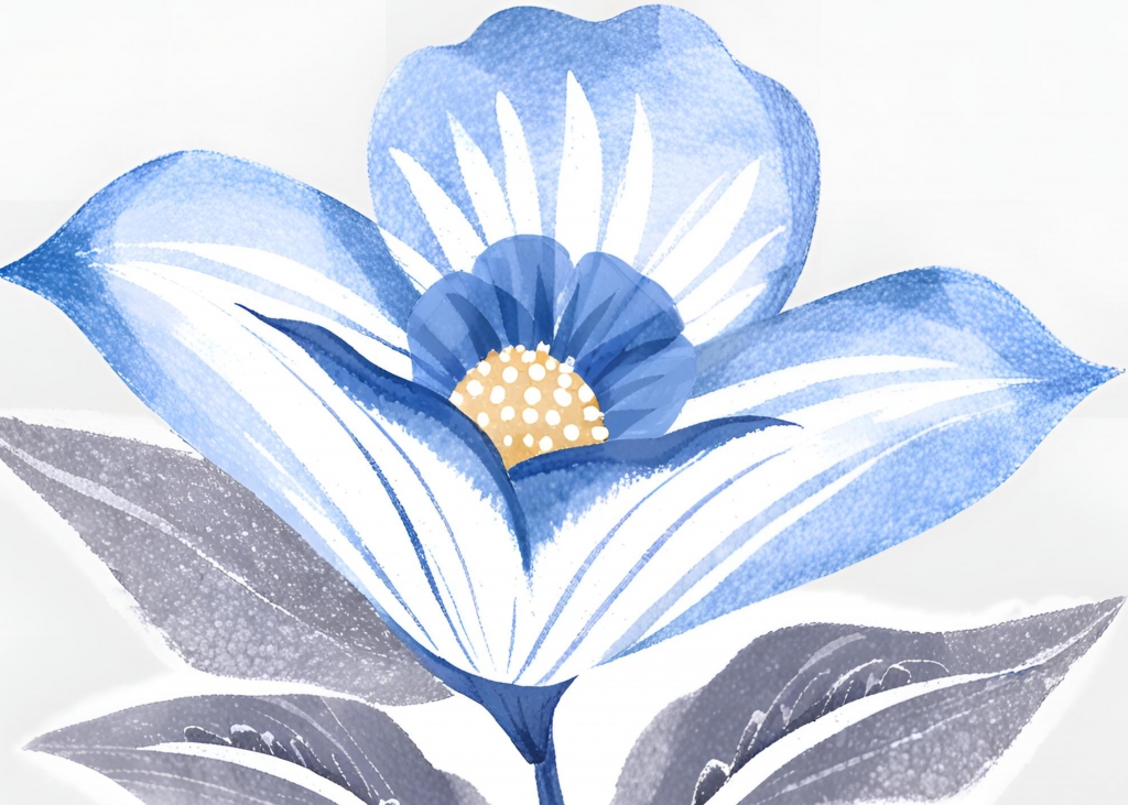 Petali blu d'argento