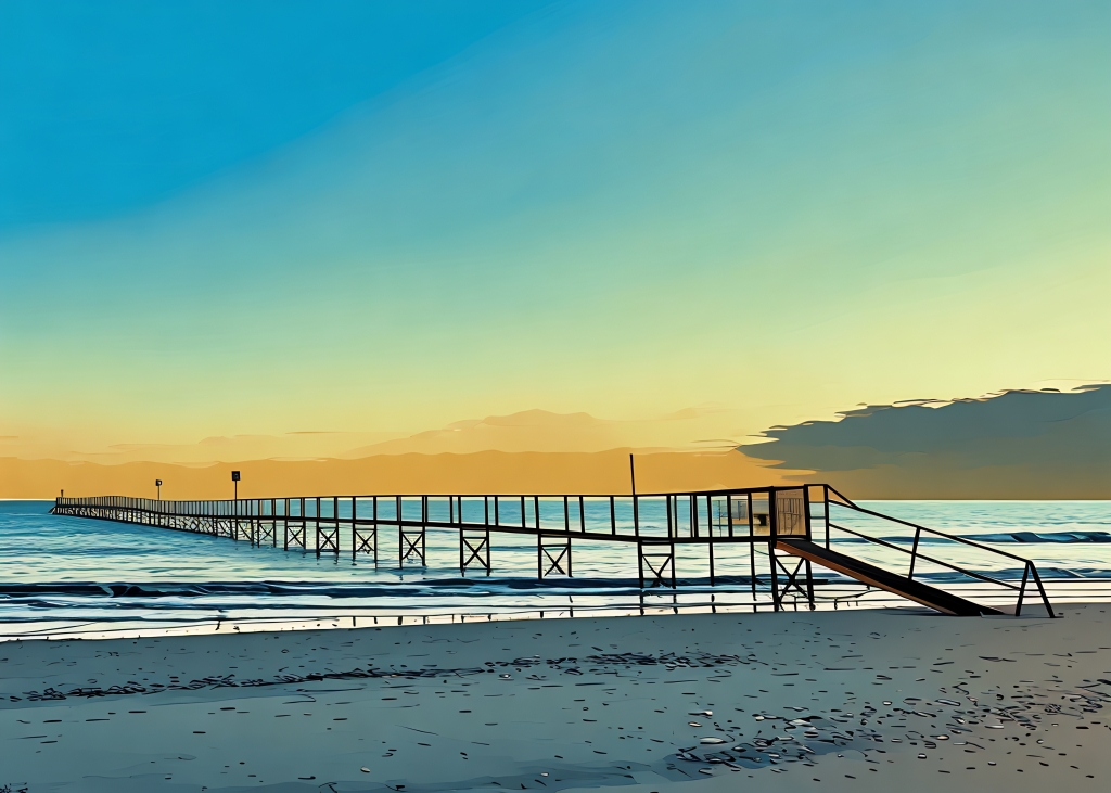 Pontile in Riviera Romagnola