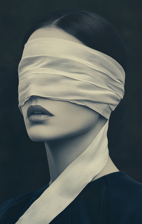Donna Bendata con Fascino Elegante