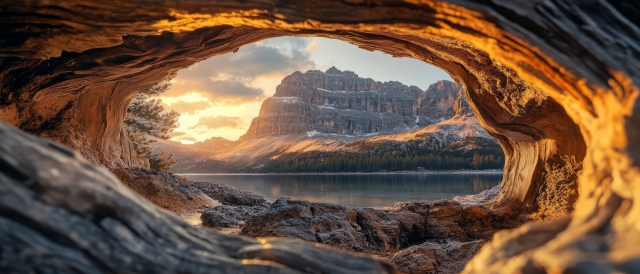 Lago di Montagna nelle Dolomiti