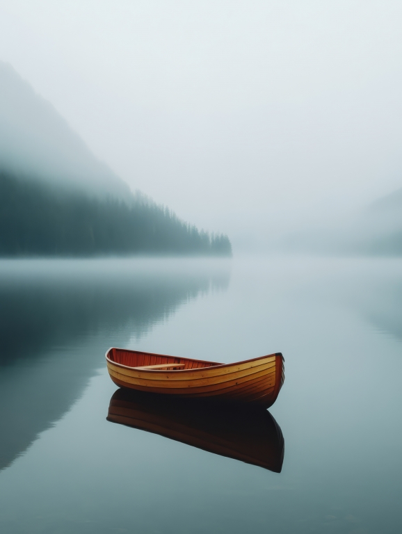 Barca di Legno sul Lago