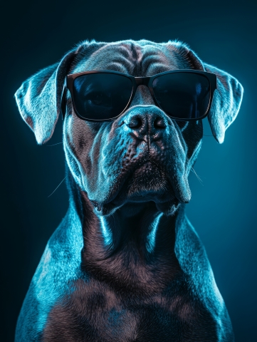Ritratto di Cane Corso: Potente e Regale in Nero