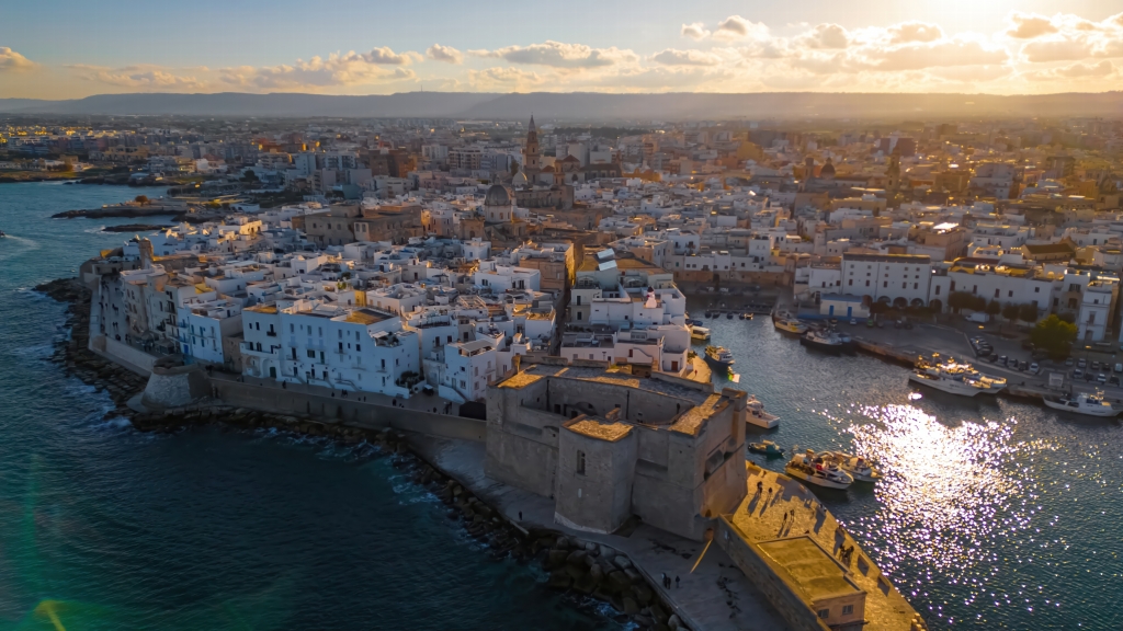 Monopoli dall'Alto al Tramonto, Scatto con Drone