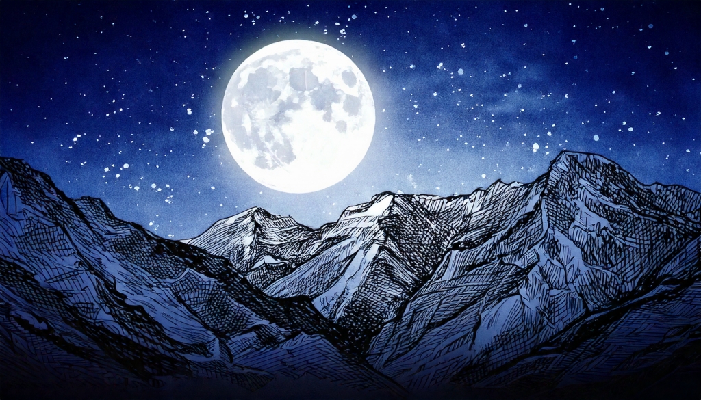 Luna e montagne