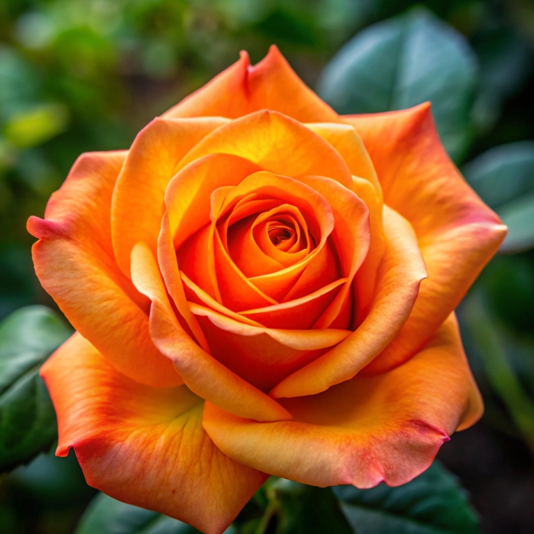Close up of an orange rose