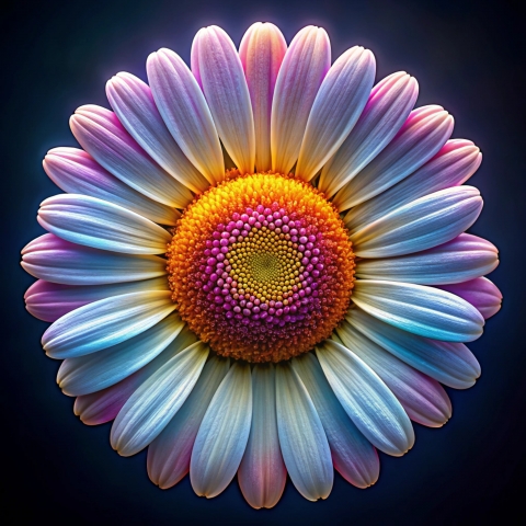 Daisy with vibrant colors