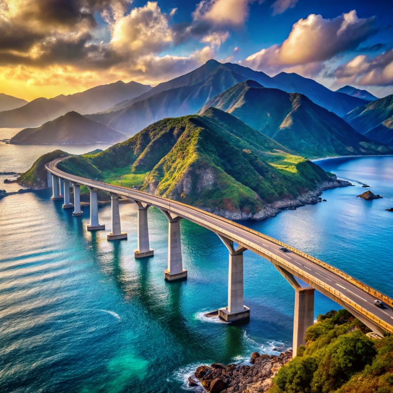 Bridge over the sea