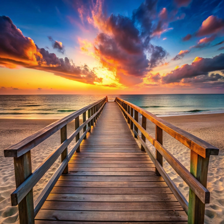 Wooden bridge