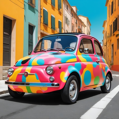 L'Icona Italiana si Veste di Mille Colori: Fiat 500 in Strada