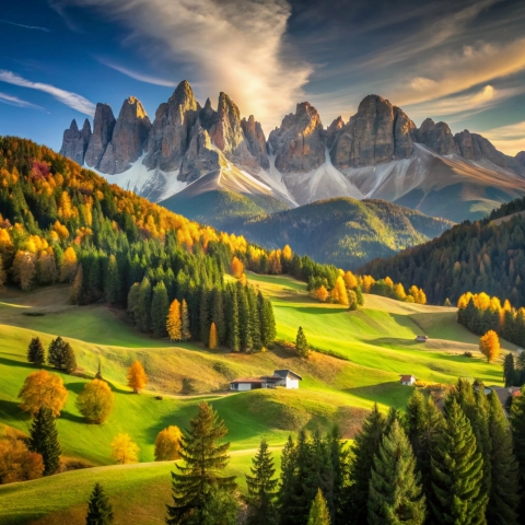 Grassy hills